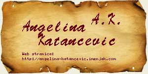 Angelina Katančević vizit kartica